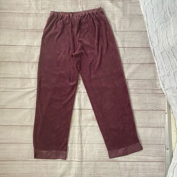 Sarah spencer intimates women M velour luxury pajama set mauve M - Picture 11 of 14